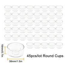 45 Stücke Wertpackung von Diyclan Transparenten Kunststoff Tee Wachs Tassen Herstellung Behälter mit mehreren Formen für künstlerische Kreationen