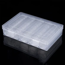 100 piezas / 30mm Cápsulas de almacenamiento de monedas transparentes Caja de protección Contenedor Soporte Caja coleccionable de monedas - Multicolor - Ver 4