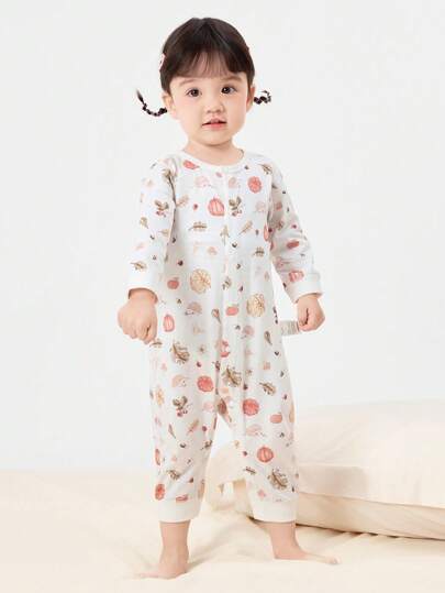Balabala Baby Clothes Infant Rompers Sleepwear Newborn 2024 New Crawling Suits Two-Piece Set Cute