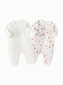 Baby Clothes Infant Rompers Sleepwear Newborn 2024 New Crawling Suits Two-Piece Set Cute