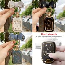 Key Fob Cover Case Compatible With Chevy For Chevrolet For Suburban For Tahoe For Gmc Yukon/Yukon XL For Terrain Acadia She Keychain Protector Accessories - GMC-with Keychain 6 - View 13