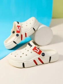 兒童透氣凉鞋，簡潔輕盈的沙灘拖鞋，時尚耐磨防滑鞋，適用於青少年尺寸 - 白色 - 查看 4