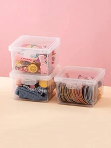 1pc/2pcs Hair Accessories Storage Box, One-Size Fits All Hair Band, Clip, Jewelry Box, Girls Hair Ornament, Festival Gift Storage Box, Gender Reveal Party, Perfect For Birthdays, Weddings, Parties, The Perfect Gift For Colleagues, Friends, And Family, Back To School