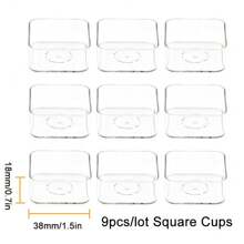 45 Stücke Wertpackung von Diyclan Transparenten Kunststoff Tee Wachs Tassen Herstellung Behälter mit mehreren Formen für künstlerische Kreationen