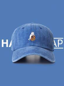1pc Men's Simple Baseball Cap, Fashionable Animal Cat Printed Baseball Cap, Lovely Japanese-Style Soft Top Sun Hat, Spring/Autumn Visor Hat, Women's Hat, Unisex Adjustable - Multicolor - View 19