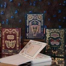 1 pieza Cuaderno de 112 páginas con tapa dura, vintage, con diseño de mariposa de dibujos animados, función múltiple, páginas interiores coloridas, papel grueso de 100 g, entrega de portada aleatoria - Multicolor - Ver 13