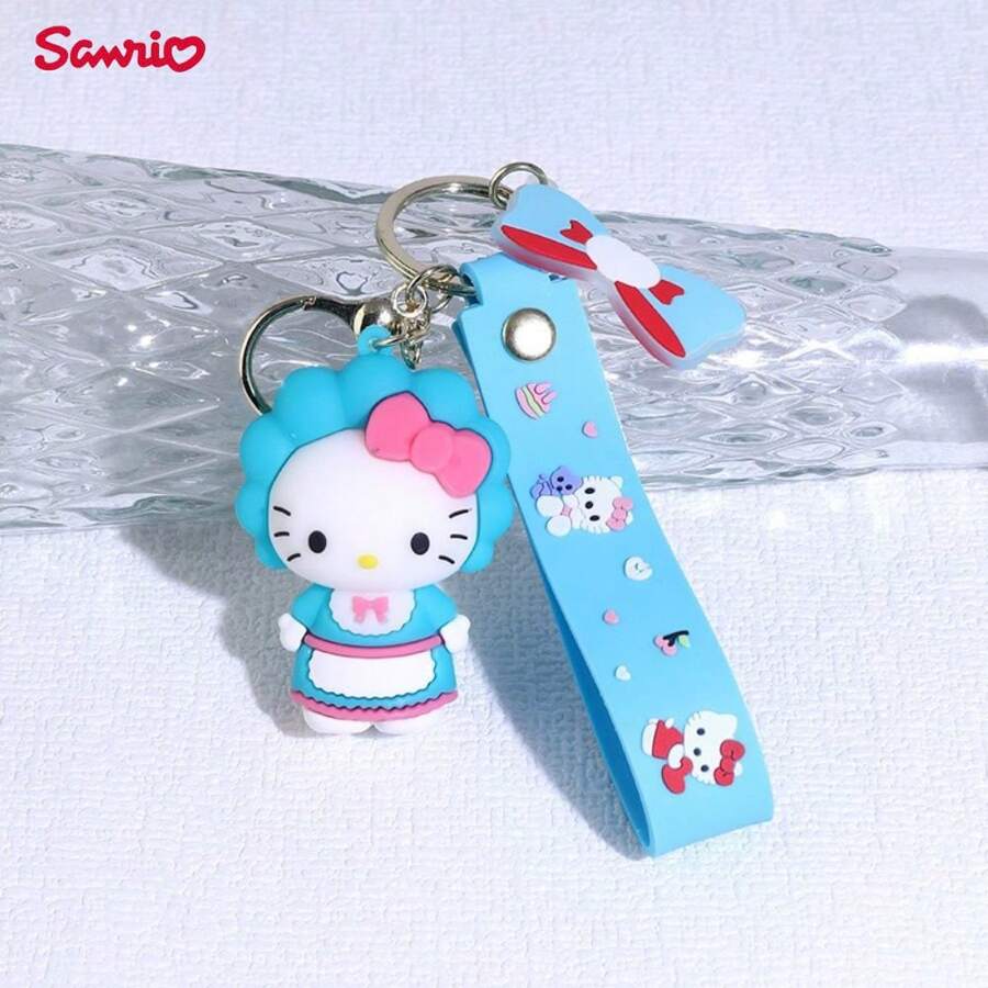 1PC Official Licensed Blue Funny Peripheral Keychains Cartoon Cute Key Chain Pretty Everyday Backpack Charms Car Key Decorations Party Favours For Girlfriends - Baby Blue - View 1