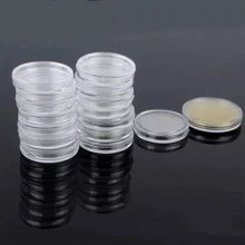 100 piezas / 30mm Cápsulas de almacenamiento de monedas transparentes Caja de protección Contenedor Soporte Caja coleccionable de monedas - Multicolor - Ver 3