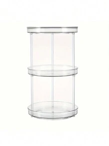 1入透明多層桌面化妝品收納盒，大容量組織者，適用於妝容、護膚品、化妝水、香水展示架，適用於臥室、浴室、客廳、門口 - 彩色 - 查看 9