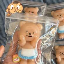 1PC/2PCS 卡通狗头/黄油熊捏捏减压玩具、Pobo小鸡捏捏链、小鸡捏捏减压吊坠、冰川库罗尔布丁/柠檬捏捏玩具、高诱力等级食物玩具 - 動物 - 查看 13