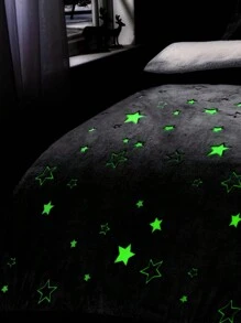 Blanket That Glows In The Dark Double Size Beautiful Models For Children - Gris plata/Estrellas - View 4
