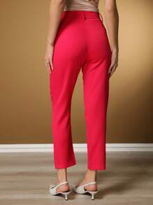 Calças femininas/calça alfaiataria/ calça básica / calça elegante/ calça skinny/ calça blogueira/calça da moda - Fúcsia - Visão 5