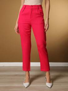 Calças femininas/calça alfaiataria/ calça básica / calça elegante/ calça skinny/ calça blogueira/calça da moda - Fúcsia - Visão 3