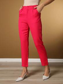 Calças femininas/calça alfaiataria/ calça básica / calça elegante/ calça skinny/ calça blogueira/calça da moda - Fúcsia - Visão 4