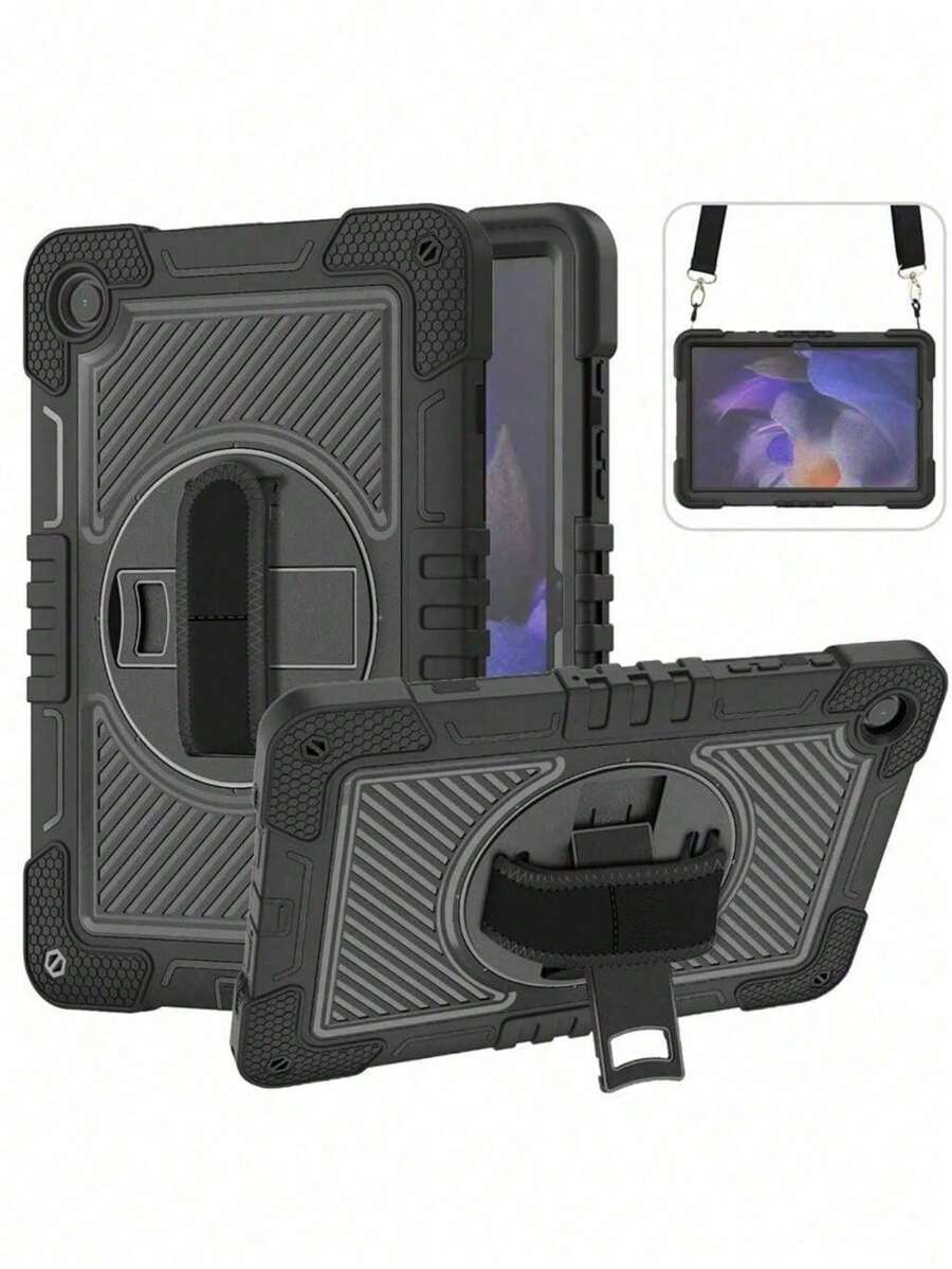 Funda uso rudo con correa para ipad 9.7/11pro/10.2/10.9 DECIMA - Negro - Ver 1