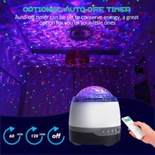 Star Projector - Nebula Ceiling Projection Night Light, Desktop Night Light With Multiple Lighting Modes, Remote Control And 360° Adjustable, Suitable For Indoor, Outdoor Backdrop, Bedroom, Holiday Party Decoration - white - View 5