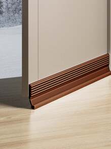 100 cm Forme de goutte d'eau Bande d'étanchéité de joint de porte Bande d'étanchéité de fond de porte sans couture auto-adhésive avec motif anti-dérapant, design d'isolation acoustique pour la porte du bas de la pièce