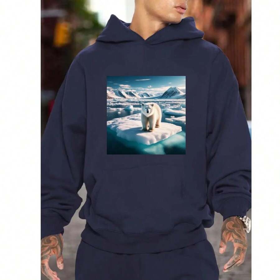 Men Hoodies - Màu xanh lam - Xem 1