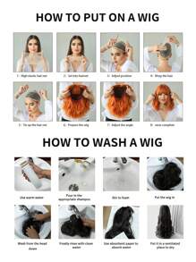 7JHH WIGS Ombre Red To Black Costume Wig For Women Extra Long Straight Hair Wig Middle Part Synthetic Heat Resistant Artificial Fiber Hair Suitable For Girl Party Stage Play Cosplay Use 32 Inch - 漸層紅色 - 查看 8