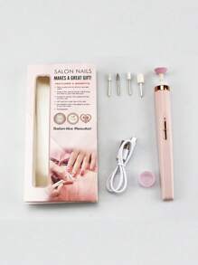 YADORNOS Household Electric Nail Grinding Pen, Rechargeable Portable Nail Grinding Machine, Low Noise Professional Manicure Tool Set, Suitable For Nail Art Enthusiasts And Beginners