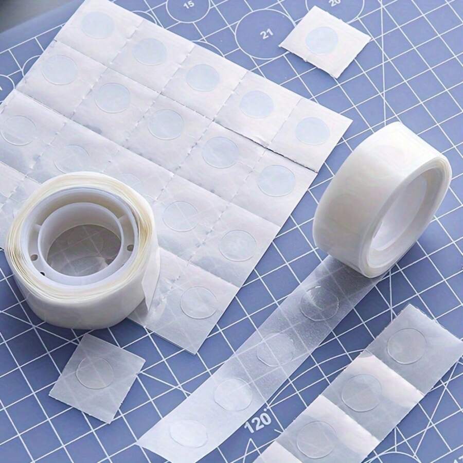 200pcs Transparent Dot DoubleSided Adhesive Tape (100pcs Round Dot