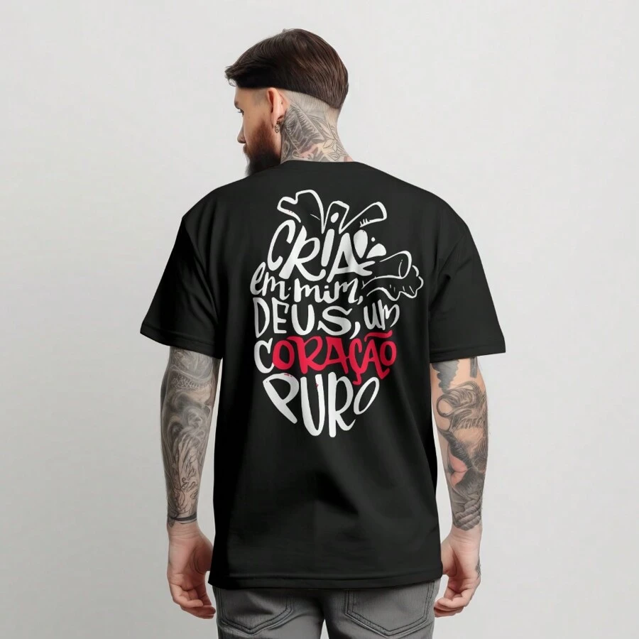 Men T-Shirts - 黑色 - 查看 1