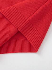 Balabala 2024 Neujahr Mädchen Pullover, Kleine Mädchen gestrickter Pullover, Tierkreis Neujahrssegen Top - Rot - Übersicht 11