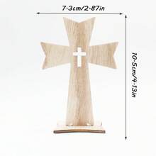1 件/5 件万圣节木制装饰工艺品氛围装饰品最佳礼物 - 原木色 - 查看 16
