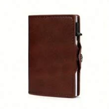 Blocarea pop-up-ului Portofele cool cu design portofel de carbon Compact pentru depozitare sigură Suport card Portofel Suport card de vizită Suport card de credit pentru bărbați Mini portofel Portofel cu card Portofel Rfid