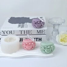 1 Máy Tính DIY Macaron Hoa Hồng Đồ Trang Trí Khuôn Thạch Cao Nến Thơm Hoa Hồng Khuôn Silicon Khuôn Silicon Cúc Vạn Thọ Khuôn Nến Thơm Hoa Cúc Ngày Của Người Chết Đồ Trang Trí Cúc Vạn Thọ Làm Khuôn - trắng - Xem 2