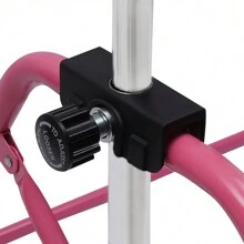 YUNRUX Gymnastics Horizontal Bars, Foldable Horizontal Bar Gymnastics Bar Training Equipment Outdoor Fitness Height Adjustable Pink - 玫紅色 - 查看 7