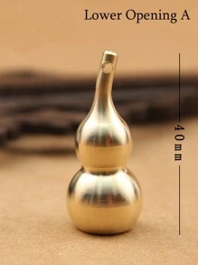 Hộp đựng thuốc hình quả bầu nhỏ, hộp sơ cứu, có thể đựng thuốc, vitamin và dầu cá, móc khóa hình quả bầu bằng đồng thau theo phong thủy, mang ý nghĩa may mắn, giàu có, sức khỏe và thành công, quà tặng cho bạn bè, gia đình và người thân yêu. - Vàng - Xem 11