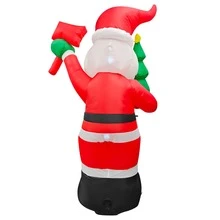 Inflatable Santa Claus Outdoor Courtyard Decoration With Built-In LED Lights Holiday Party Outdoor Home Decoration Suitable For Lawn/Garden/Terrace/Indoor - Ông già Noen - Xem 10