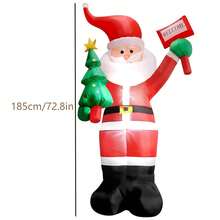 Inflatable Santa Claus Outdoor Courtyard Decoration With Built-In LED Lights Holiday Party Outdoor Home Decoration Suitable For Lawn/Garden/Terrace/Indoor - Ông già Noen - Xem 7