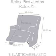 Eysa Super Elastic Jacquard Relax Feet Together Armchair Cover - Feet Together Relax Armchair Cover Protection And Perfect Fit 100% Made In Spain - Màu be - Xem 4