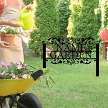 1pc Personalized Metal Garden Stake Name Plate, Customized Metal Surname Sign, Metal Garden Art Decor, Address Plaque, Outdoor Sign, Gardener Gift,Multi-Functional, ,Ornamental,Reusable,Exquisite,Stylish,High-Quality,Colorful,Modern,Custom,Personalized,Unique,Ideal Gifts For Him,Ideal Gifts For Her,Boyfriend,Dad,Girlfriend,Mom,Family,Friends,Tea Room,Home,Garden,Office,For Anniversaries,For Valentine's Day,For Mother's Day,For Birthdays,For Father's Day,For Graduation,For Weddings,For Housewarming