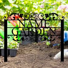 1pc Personalized Metal Garden Stake Name Plate, Customized Metal Surname Sign, Metal Garden Art Decor, Address Plaque, Outdoor Sign, Gardener Gift,Multi-Functional, ,Ornamental,Reusable,Exquisite,Stylish,High-Quality,Colorful,Modern,Custom,Personalized,Unique,Ideal Gifts For Him,Ideal Gifts For Her,Boyfriend,Dad,Girlfriend,Mom,Family,Friends,Tea Room,Home,Garden,Office,For Anniversaries,For Valentine's Day,For Mother's Day,For Birthdays,For Father's Day,For Graduation,For Weddings,For Housewarming