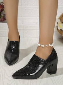 Nuovi tacchi comodi e con punta affusolata e tacco largo per donne, scarpe con tacco alto, taglie dalla 35 alla 42 cinese, adatte per primavera/estate, autunno