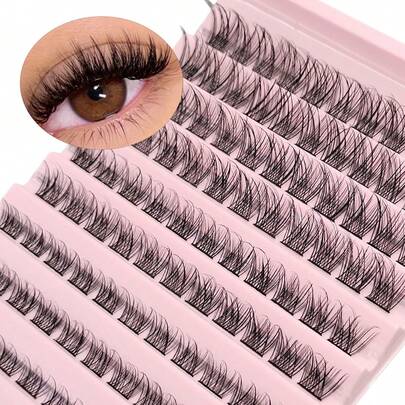 Asiteo 110根自然柔软蓬松单根假睫毛，仿貂毛睫毛，可在家DIY美睫