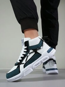 小于一码 男士时尚撞色字母图案防滑透气户外两用运动鞋 - 藍色 - 查看 5