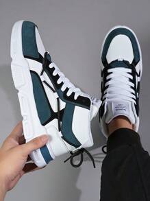 小于一码 男士时尚撞色字母图案防滑透气户外两用运动鞋 - 藍色 - 查看 3