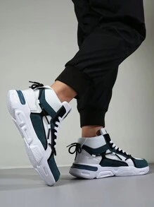 小于一码 男士时尚撞色字母图案防滑透气户外两用运动鞋 - 藍色 - 查看 7