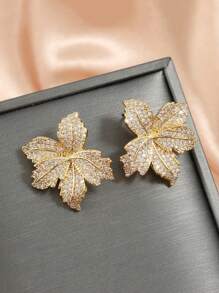 rakol 2 pièces Boucles d'oreilles minimalistes élégantes en feuille de cuivre, convient pour un port quotidien pour femmes