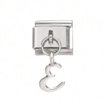 1pc Classic 26 Letters A-Z Italian Charm Links Fit 9mm Bracelet Stainless Steel Jewelry Making - Multicolor - View 20