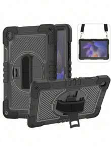 Funda uso rudo con correa para ipad 9.7/11pro/10.2/10.9 DECIMA - Negro - Ver 10