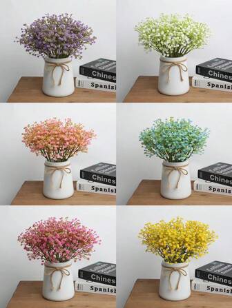 6pcs Artificial Gypsophila Flowers Bouquet/For Wedding/Home/Hotel Indoor Decoration