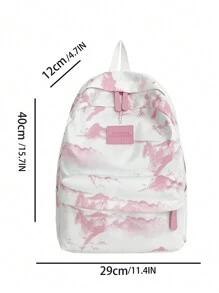 Women's Plaid Double Shoulder Classic Fashion Backpack, School Backpack - Pink - View 5