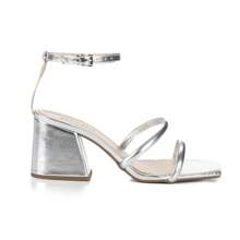 Women Heeled Sandals - Silver - View 1