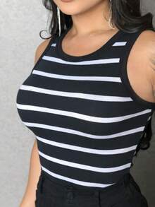 Women Tank Tops & Camis - Đen và trắng - Xem 3