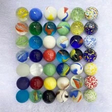 Set de 20 piezas/50 piezas de canicas de vidrio de colores variados